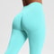 2025 Bum Shaping Leggings Seamless Low Waist Ribbed Gym Pants 4