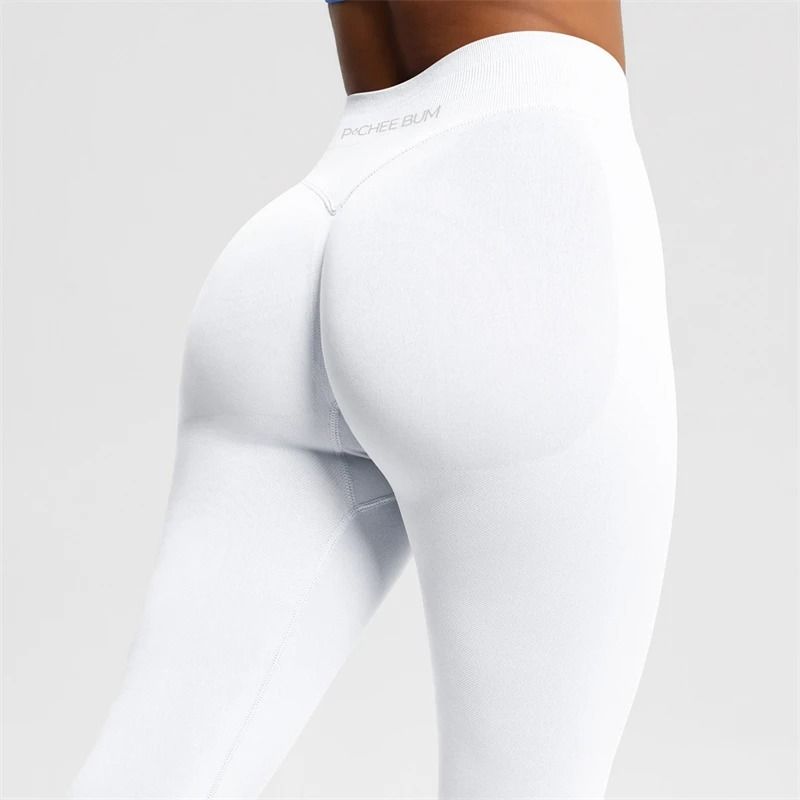2025 Bum Shaping Leggings Seamless Low Waist Ribbed Gym Pants 5