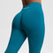 2025 Bum Shaping Leggings Seamless Low Waist Ribbed Gym Pants 16