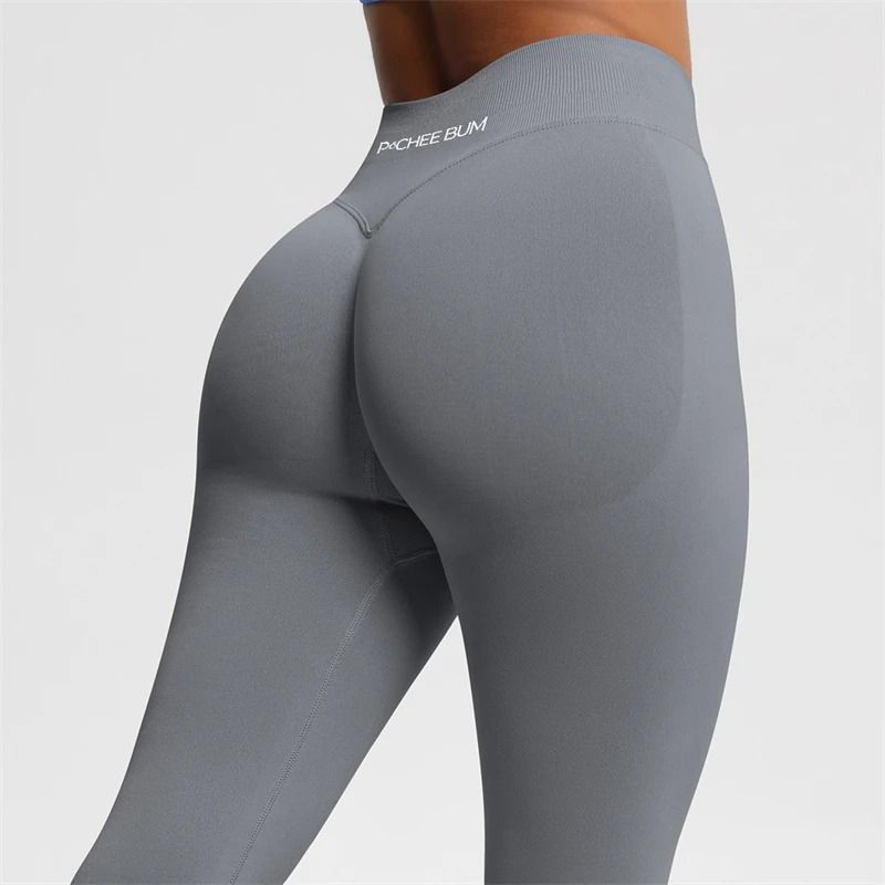 2025 Bum Shaping Leggings Seamless Low Waist Ribbed Gym Pants 24