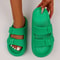 Couple Anti Slip Slides With Double Buckle Home Slippers 3