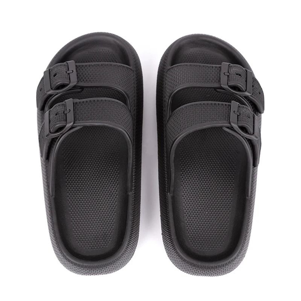 Couple Anti Slip Slides With Double Buckle Home Slippers 6