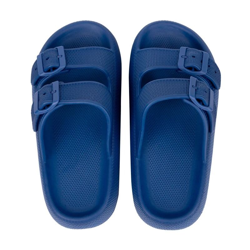 Couple Anti Slip Slides With Double Buckle Home Slippers 7