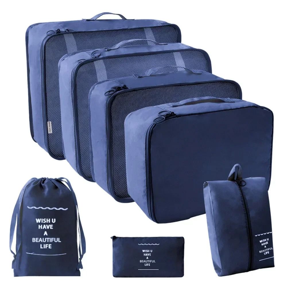 7 Piece Travel Bag Organizer Set Luggage Packing Cubes Pouches 9