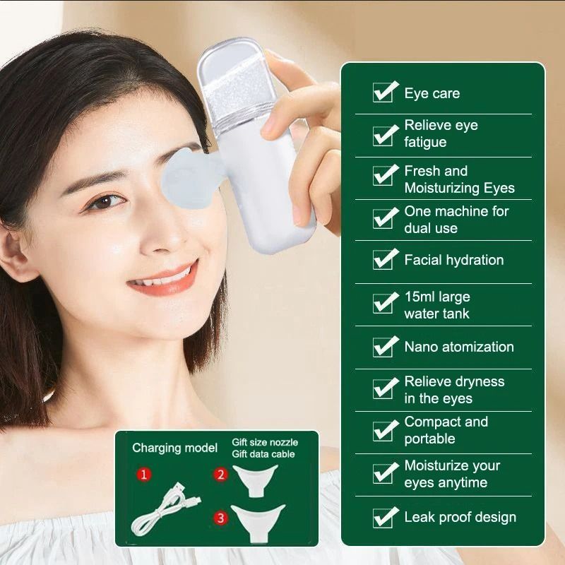 Eye Moistener Nano Spray Glasses Portable USB Charging Atomizer For Dry Eyes And Fatigue Relief 6