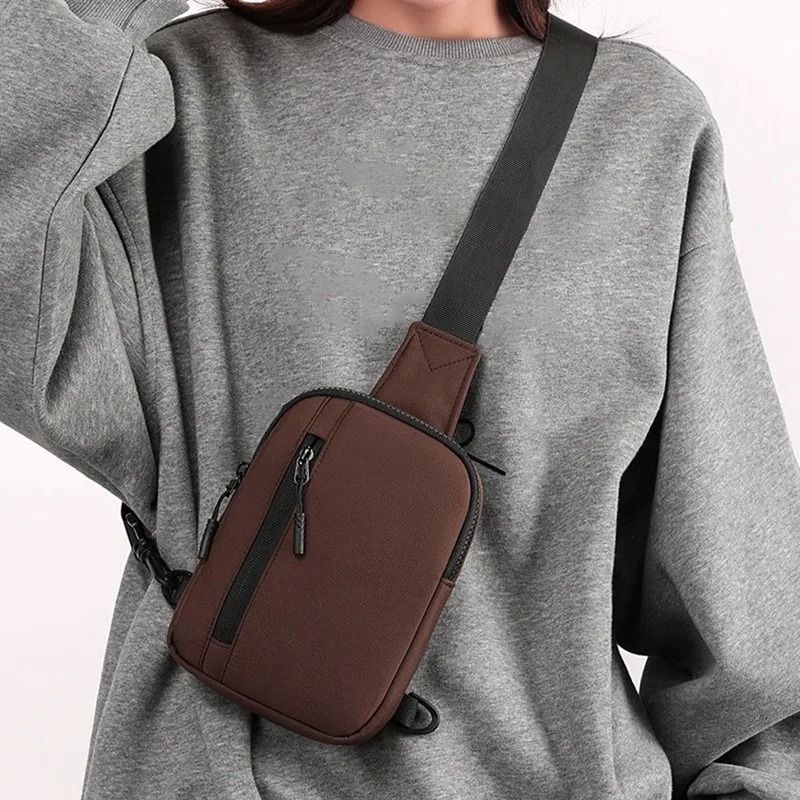 Oxford Chest Bag For Men And Women Casual Waterproof Sling Crossbody Travel Shoulder Pack 4