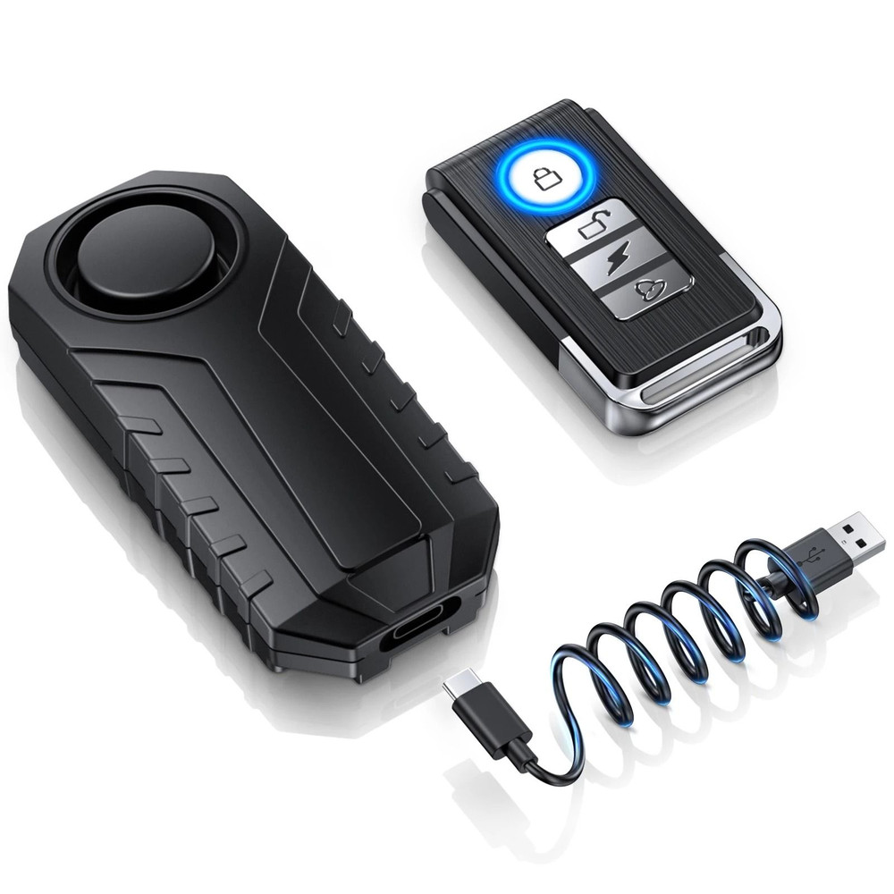 Wireless Motorcycle Bike Vibration Alarm IP55 Waterproof Remote Anti Theft System 11