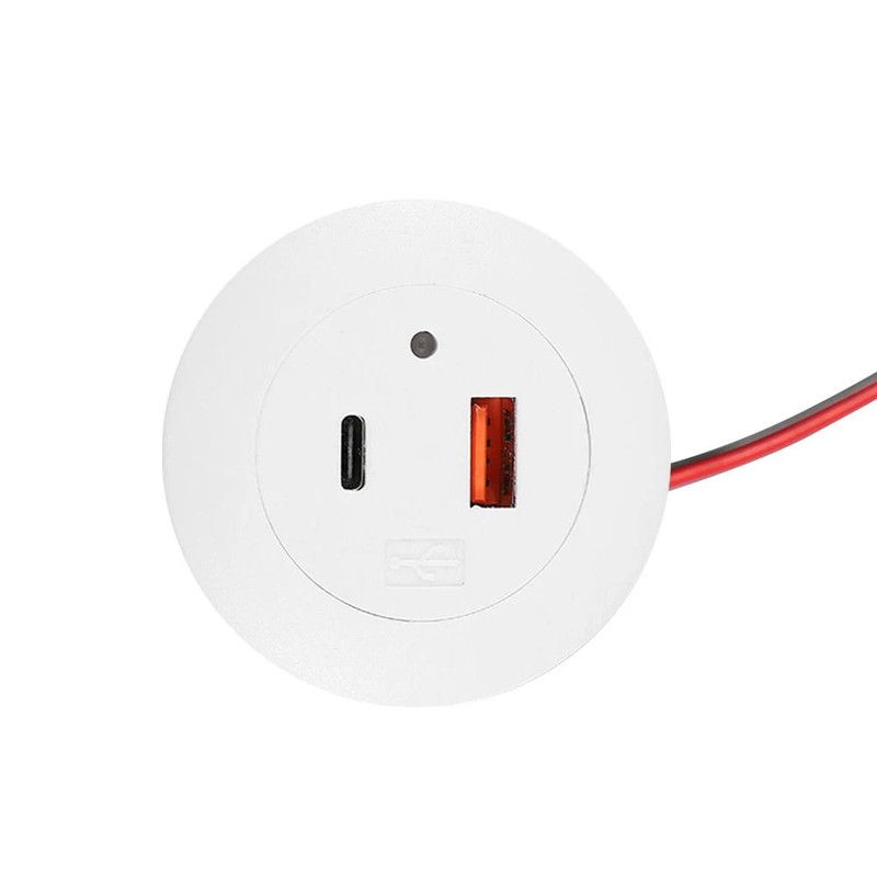 Desktop Hole Embedded USB Hub Type C USB Charger 3 In 1 Splitter For Laptop PC And Mobile Phone Cha 9