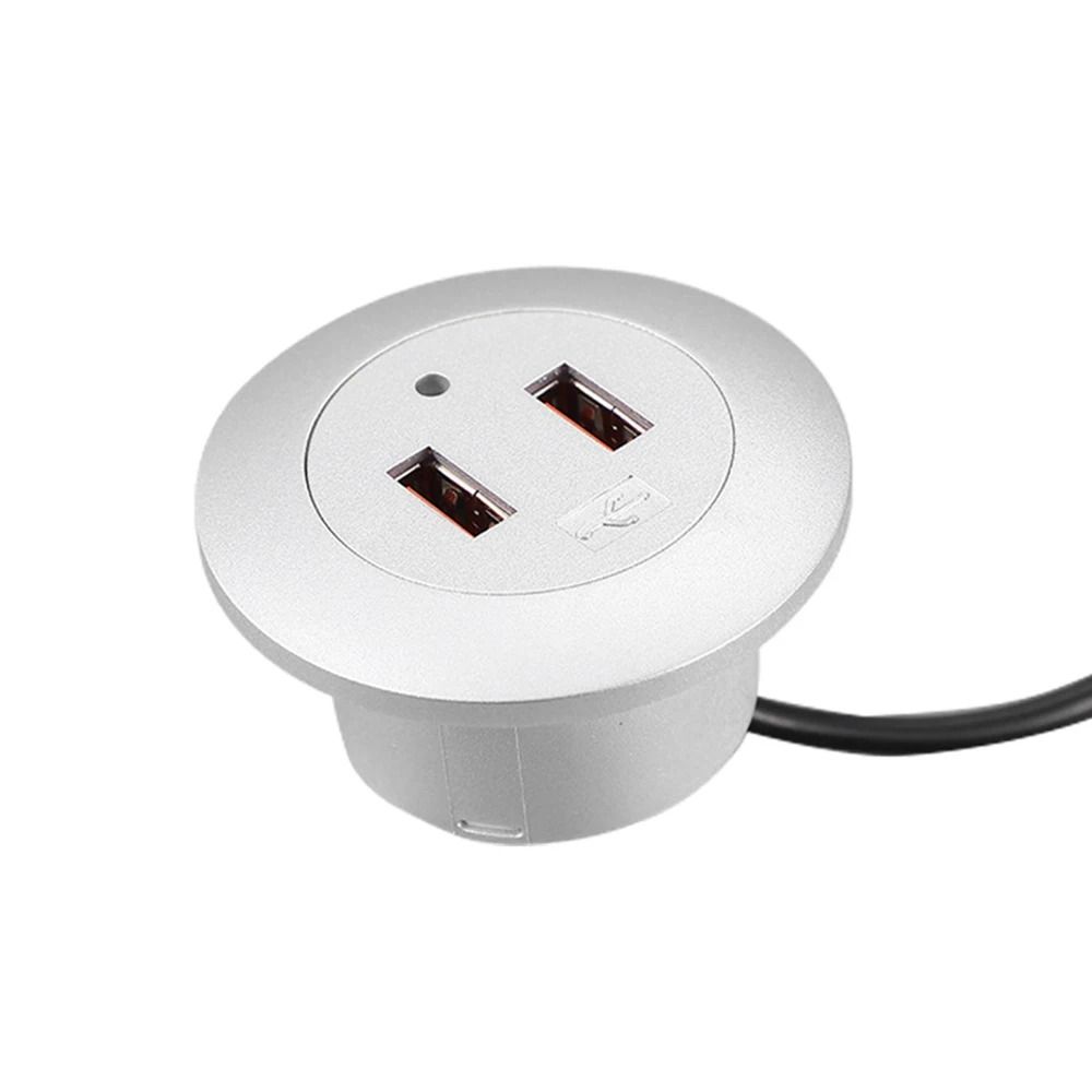 Desktop Hole Embedded USB Hub Type C USB Charger 3 In 1 Splitter For Laptop PC And Mobile Phone Cha 8