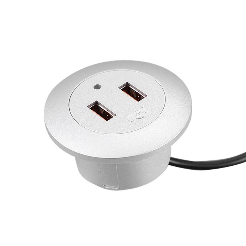 Desktop Hole Embedded USB Hub Type C USB Charger 3 In 1 Splitter For Laptop PC And Mobile Phone Cha 8