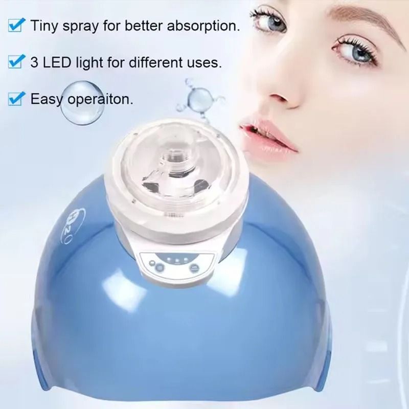 Standing Hydrogen Oxygen Mask With Red And Blue Light Beauty Equipment Oxygen Jet Facial Care Machi 2