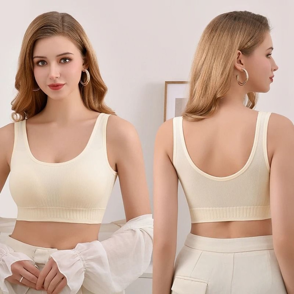 Breathable Seamless Sports Bra For Women Yoga Fitness Push Up Shockproof Crop Top 4