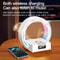 Desktop Bluetooth Speaker Alarm Clock With Night Light Wireless Charger USB AUX 2