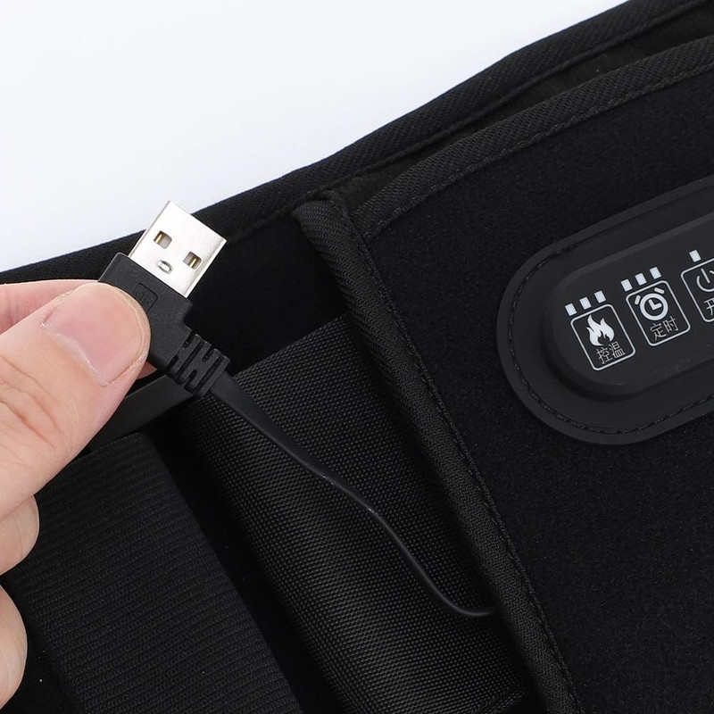 USB Infrared Heating Belt Back Waist Massage Support Brace Band Warmer Thermal Pad 5