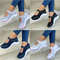 Women Thick Sole Knitted Sneakers Plus Size Casual Walking Shoes 4