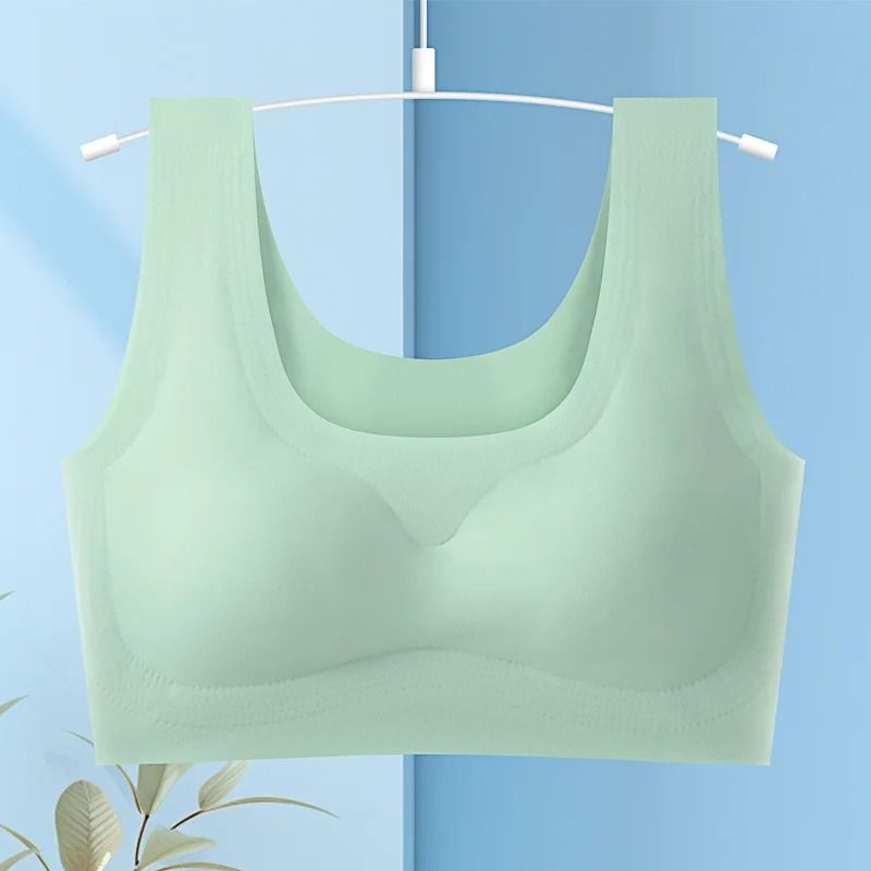 Wire Free Sports Bra Seamless Ice Silk Push Up Bra For Women 8