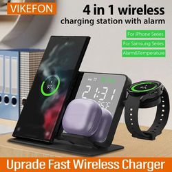 3 in 1 wireless charger stand for galaxy watch phone and earbuds
