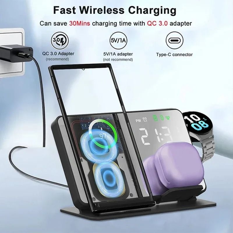 3 In 1 Wireless Charger Stand For Galaxy Watch Phone And Earbuds 5