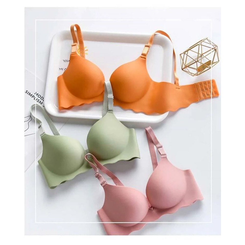 One Piece Wireless Push Up Bra Seamless Candy Color Lingerie Corset 1