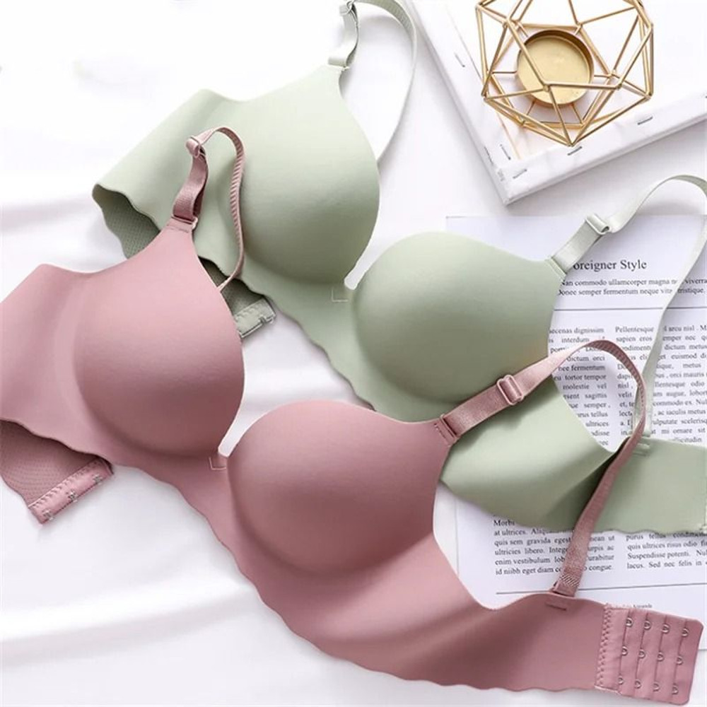 One Piece Wireless Push Up Bra Seamless Candy Color Lingerie Corset 3