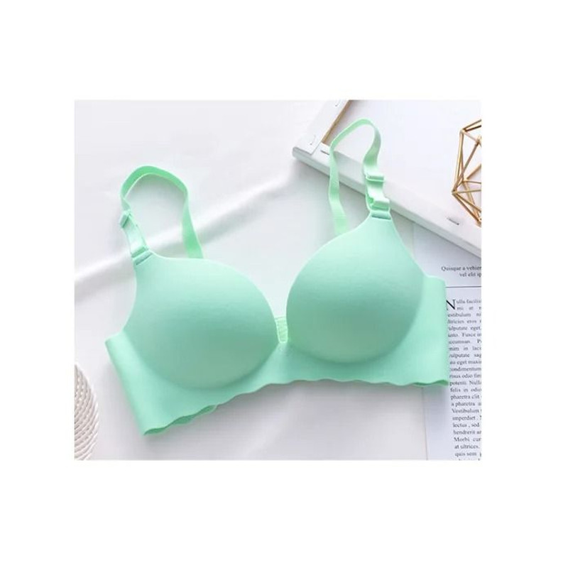One Piece Wireless Push Up Bra Seamless Candy Color Lingerie Corset 7