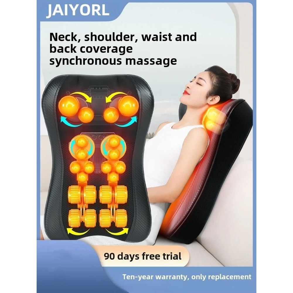 Shiatsu Neck Massage Pillow With Heat For Back Shoulder And Muscle Relaxation 0