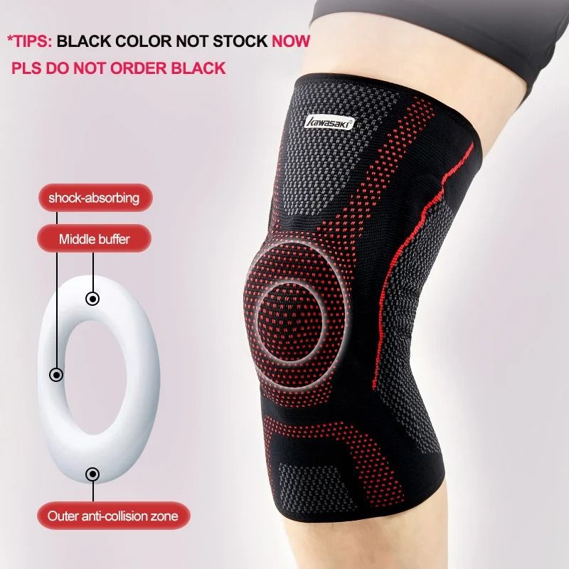 Kawasaki Professional Spring Silicone Ring Knee Pads With Breathable Support 3