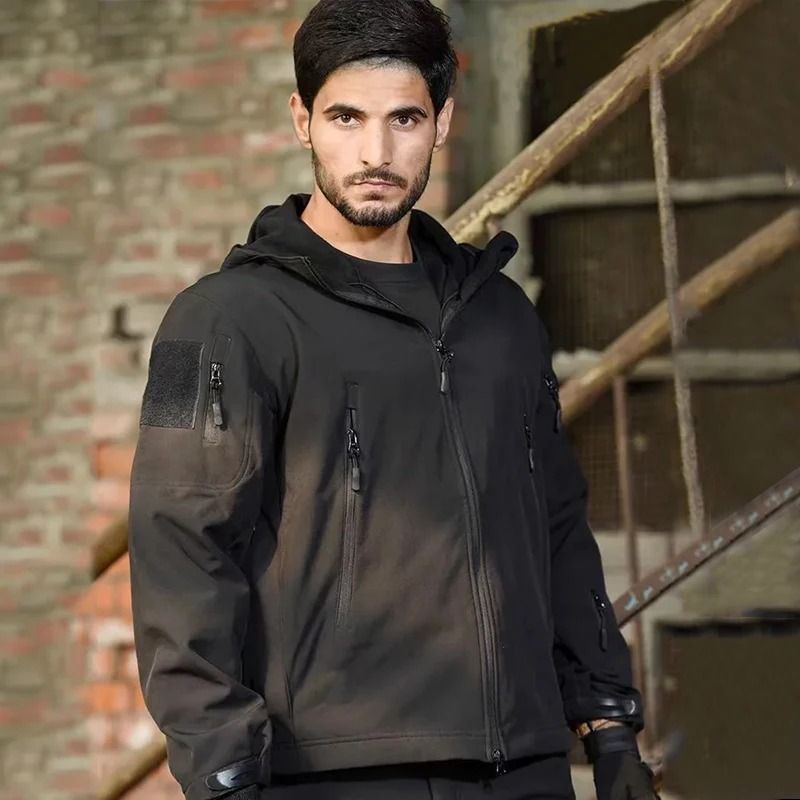 Winter Waterproof Tactical Jacket And Pants Set For Men With Fleece Lining And Outdoor Soft Shell 1