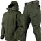 Winter Waterproof Tactical Jacket And Pants Set For Men With Fleece Lining And Outdoor Soft Shell 7