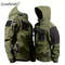Men Lurker Shark Skin Soft Shell Tactical Jacket Waterproof Fleece Hooded Coat Outdoor Solid Pocket 0