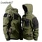 Men Lurker Shark Skin Soft Shell Tactical Jacket Waterproof Fleece Hooded Coat Outdoor Solid Pocket 0