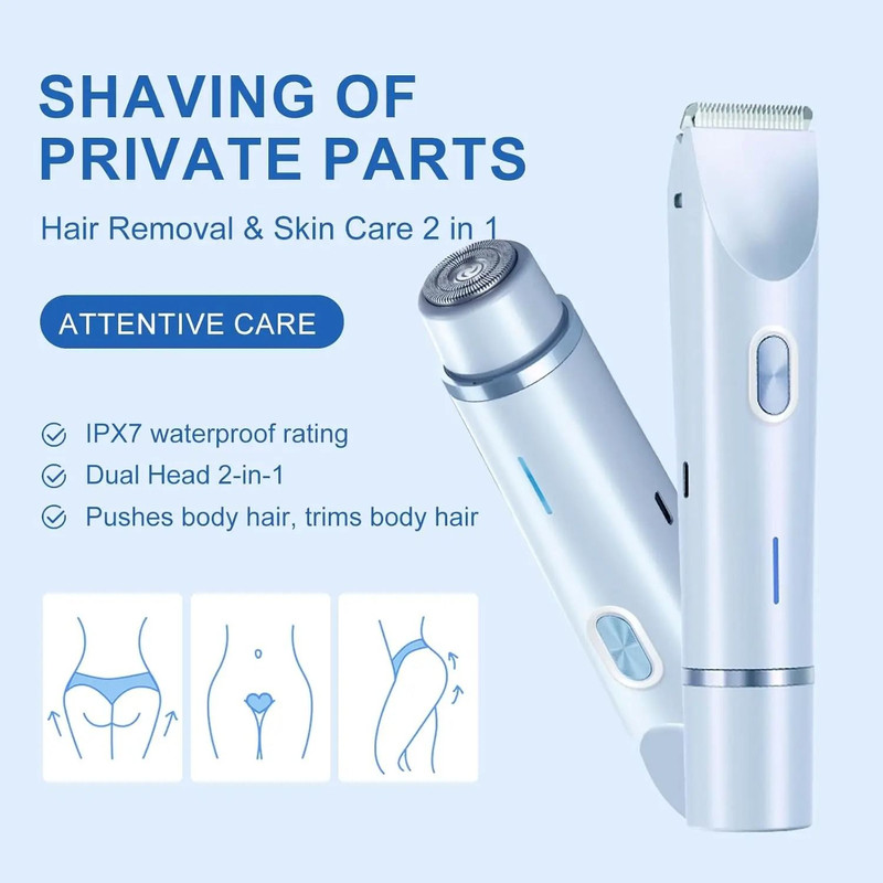 Electric Razor For Women Body Epilator Bikini Trimmer Leg Face Mustache Painless Hair Removal 5