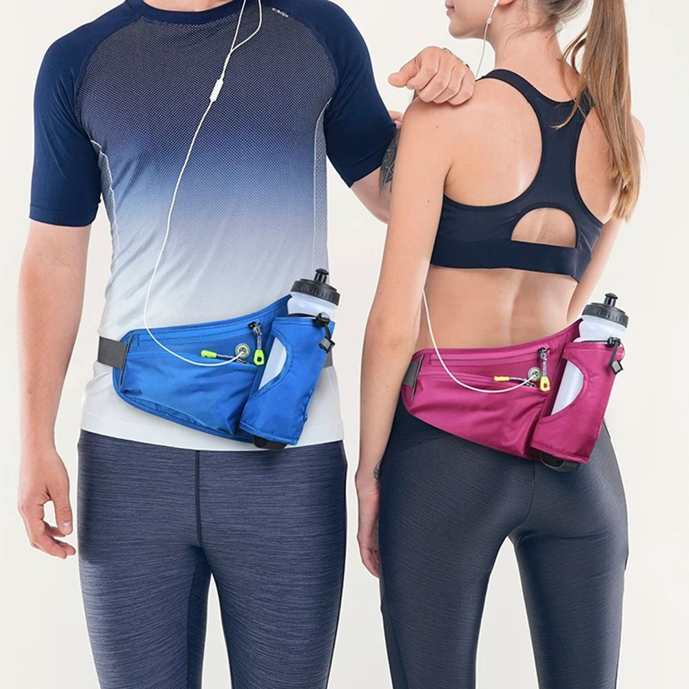 Running Waist Bag Water Bottle Holder Hydration Belt Bag Men Women Sports Fanny Pack Gym Running Cy 2