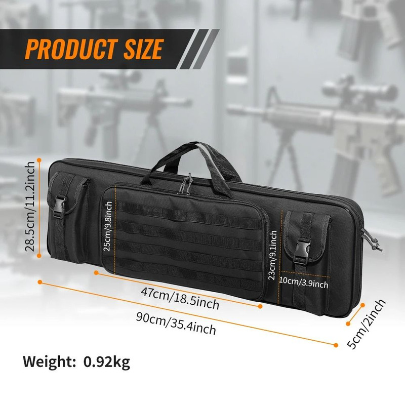 Double Rifle Case Gun Bag Backpack Sniper Carbine Airsoft Shooting Carry Shoulder Bag 1