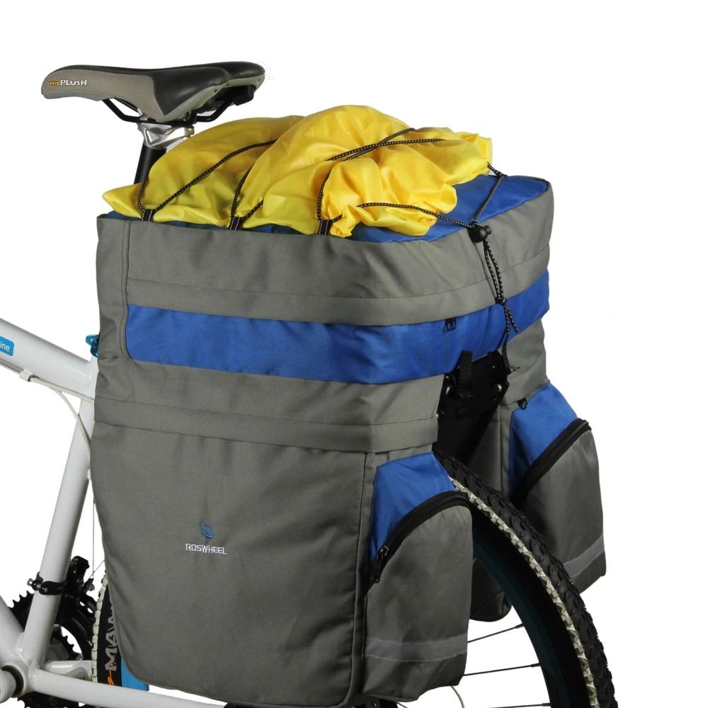 Roswheel 60L Bicycle Rear Seat Trunk Bag Double Pannier With Rain Cover 2
