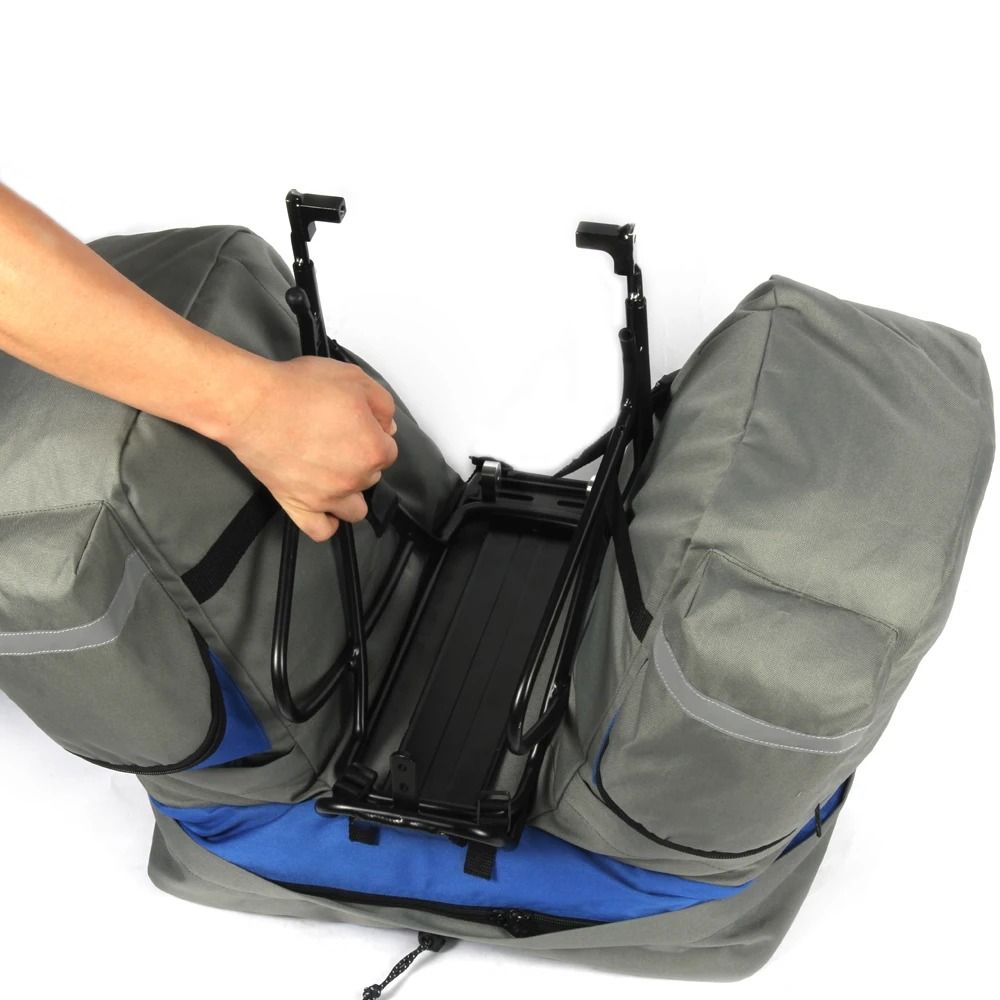 Roswheel 60L Bicycle Rear Seat Trunk Bag Double Pannier With Rain Cover 4