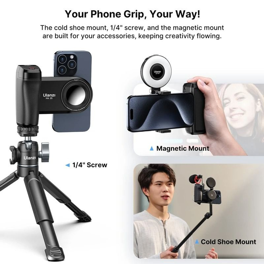 Ulanzi MA35 MagSafe Smartphone Camera Grip With Bluetooth Shutter 5