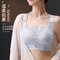 Womens Full Coverage Wirefree Plus Size Lace Bra 2