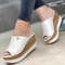 Womens Roman Wedge Sandals With Solid Color Platform Design 1