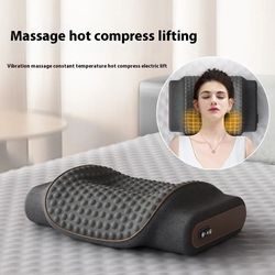 smart neck massage pillow with airbag kneading and heat therapy