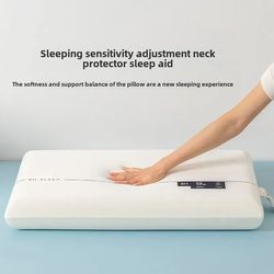 memory foam cervical pillow for neck pain relief with ergonomic dual core support for side back and stomach sleepers