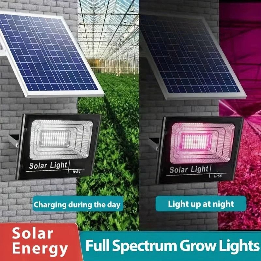 35 60W Solar LED Grow Light Full Spectrum Floodlight For Indoor Outdoor Plants 1