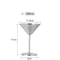 Stainless Steel Cocktail Flute Metal Wine Cup Martini Glass 14