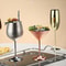 Stainless Steel Cocktail Flute Metal Wine Cup Martini Glass 3