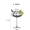 Stainless Steel Cocktail Flute Metal Wine Cup Martini Glass 17