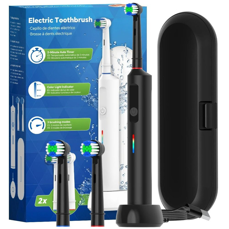 Smart Wireless Charging Rotating Electric Toothbrush 3 Modes Rechargeable 7