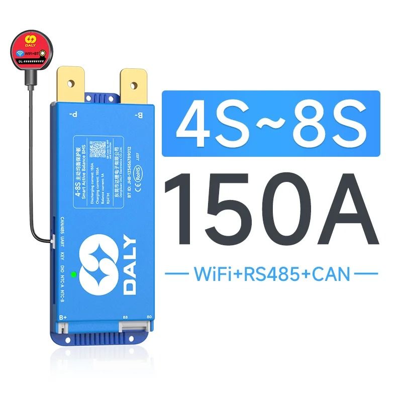 Smart DALY 100 Balance 100A Active Balance BMS 4 24S Bluetooth RS485 CAN 13