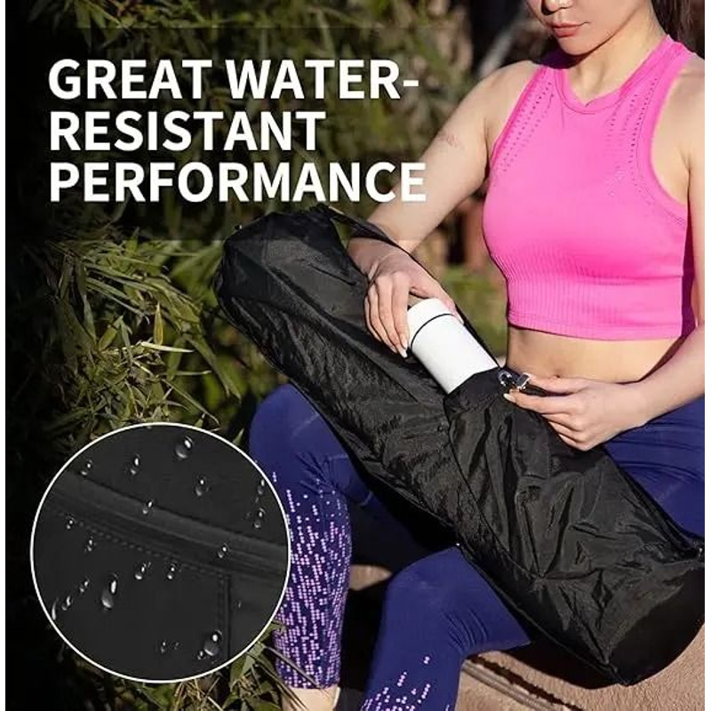 Yoga Mat Bag With Water Bottle Pocket And Wet Storage Multi Functional Carrier For Gym Pilates And 5