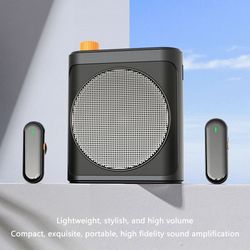 mini wireless megaphone speaker with lavalier microphone portable voice amplifier
