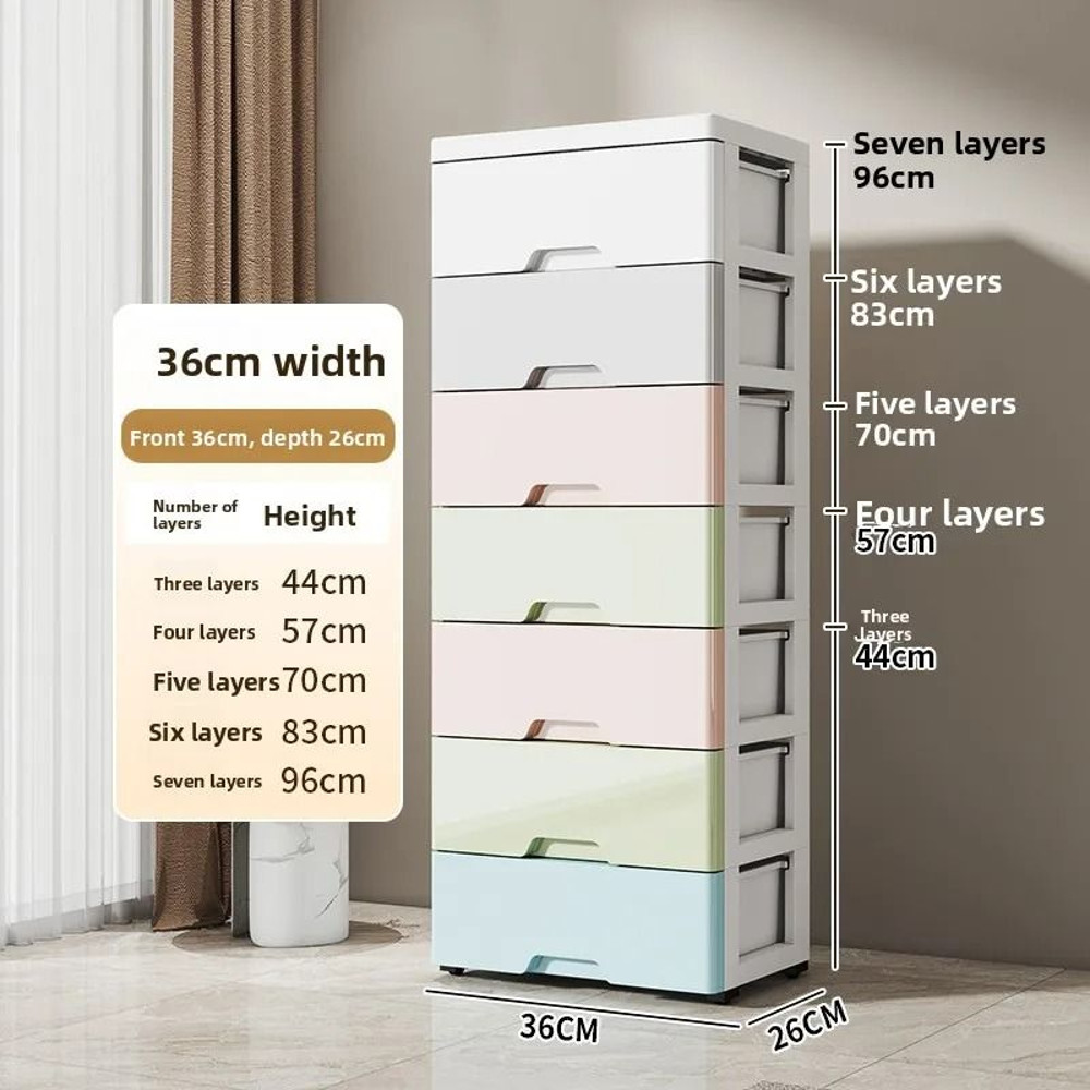 Multi Layer Plastic Storage Box Home Organizer Underbed Storage 5